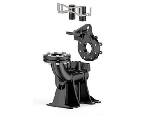 Комплект вертикальных опорных колен фекальных насосов VXC4 MC4 /80 (DN100) в Перми 
